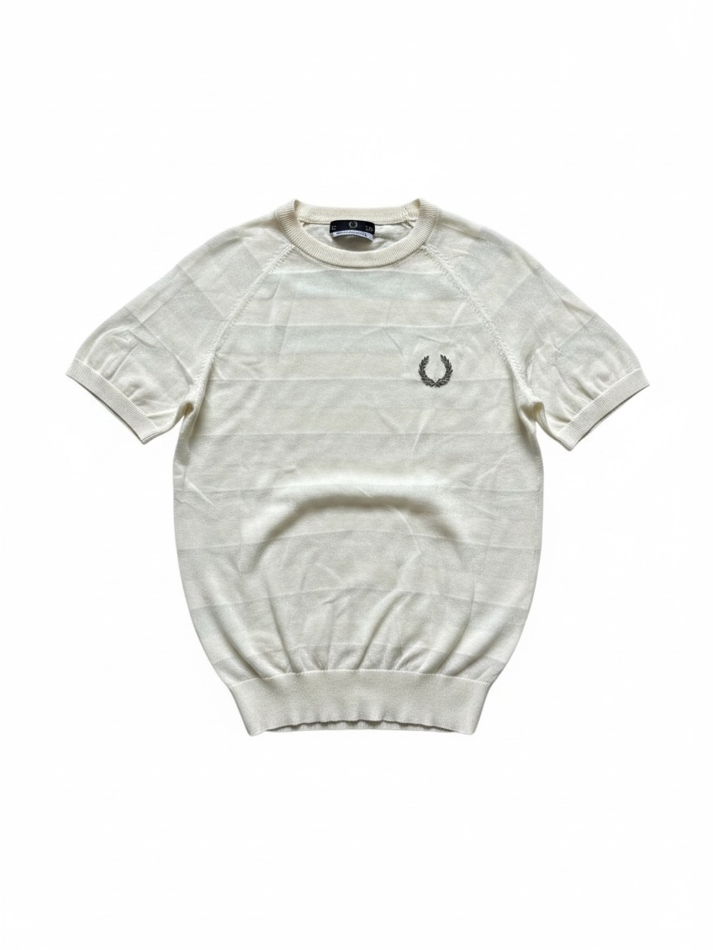 Richard Nicoll Cream Crewneck Short-Sleeve Sweater